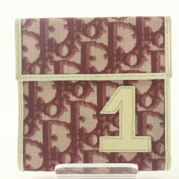Dior Bordeaux Compact Wallet 2DD87K - Picture 1 of 12